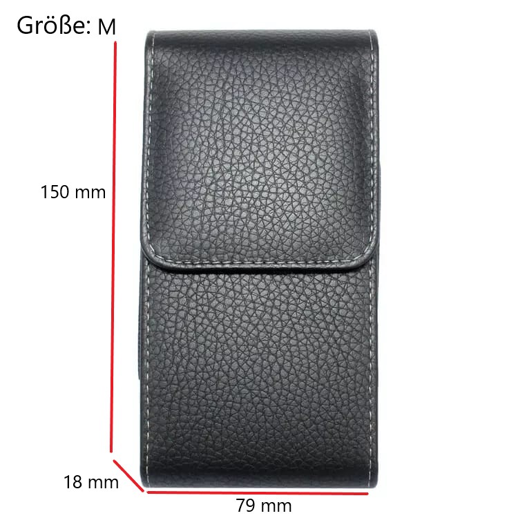 Handy Gürteltasche Schutz Hülle Handytasche für Apple Samsung Universal Schwarz - Bild 12 von 16
