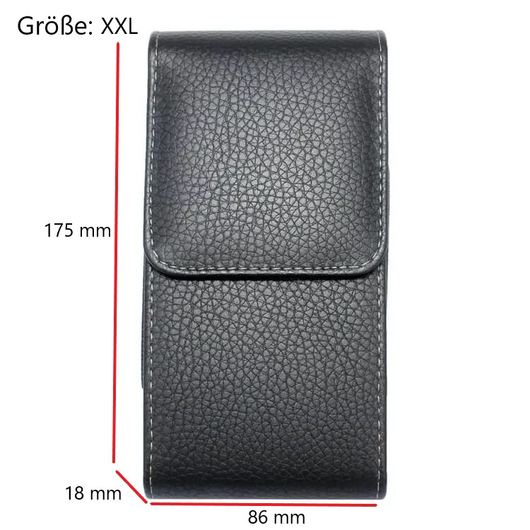 Handy Gürteltasche Schutz Hülle Handytasche für Apple Samsung Universal Schwarz - Bild 15 von 16